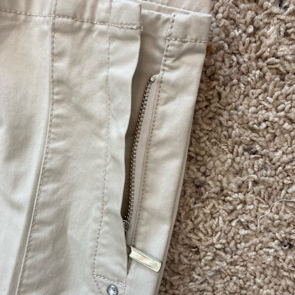 White House Black Market blinged slim cargo pants w/ zipper bottom legs - Picture 5 of 16